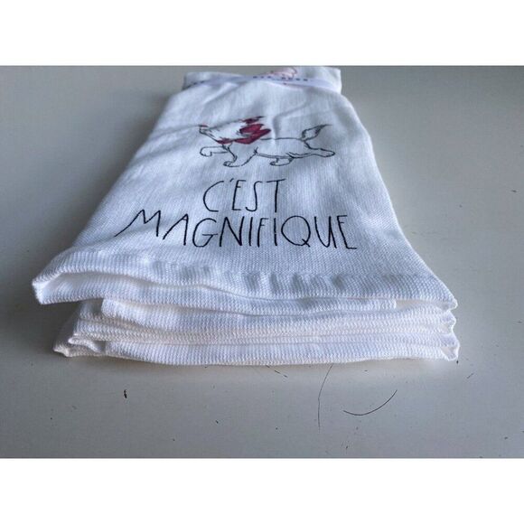 2 Pk Rae Dunn Disney Aristocats Marie C’est Magnifique Kitchen Towel Set NEW - Picture 11 of 12